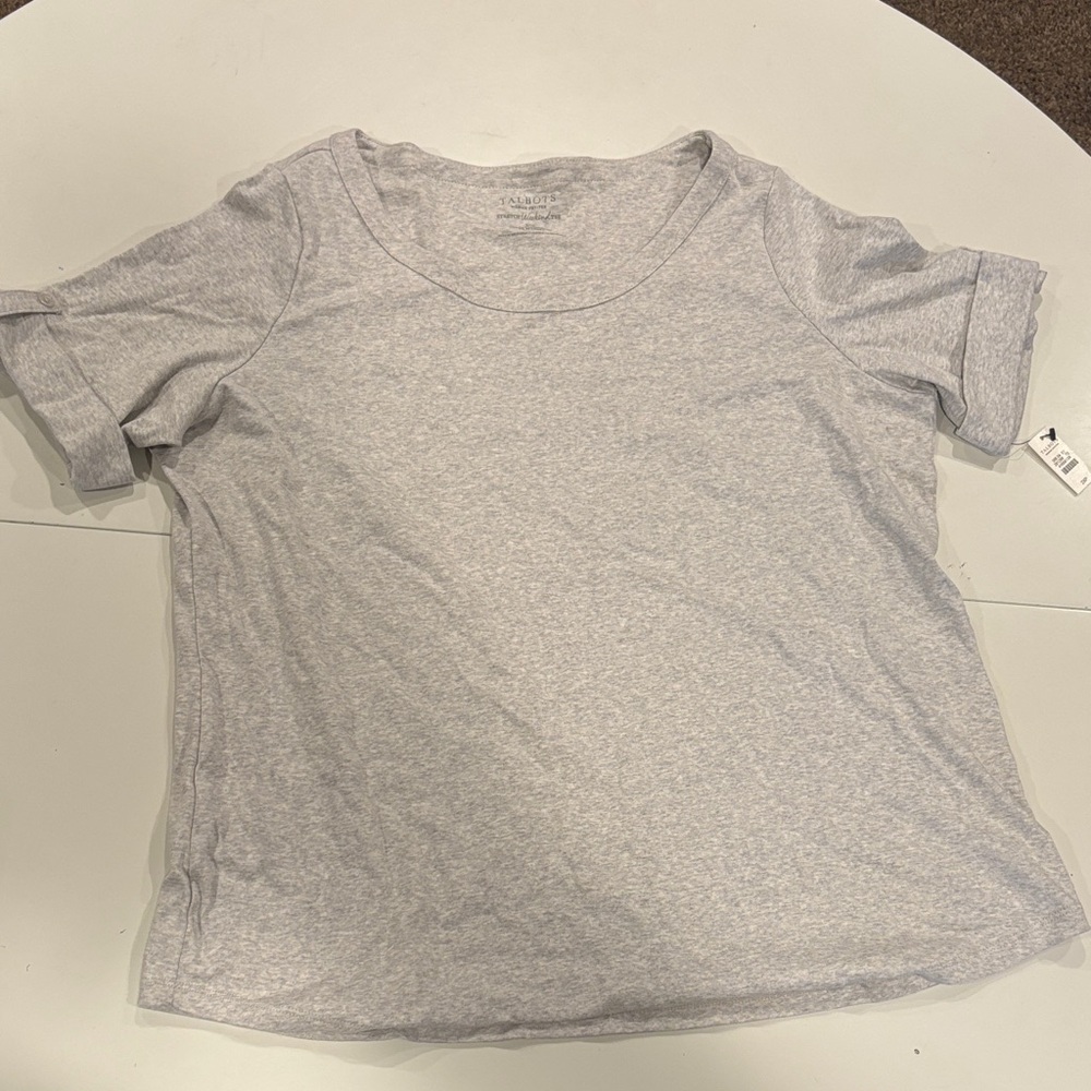 Talbots Women Petites Stretch Weekend Tee